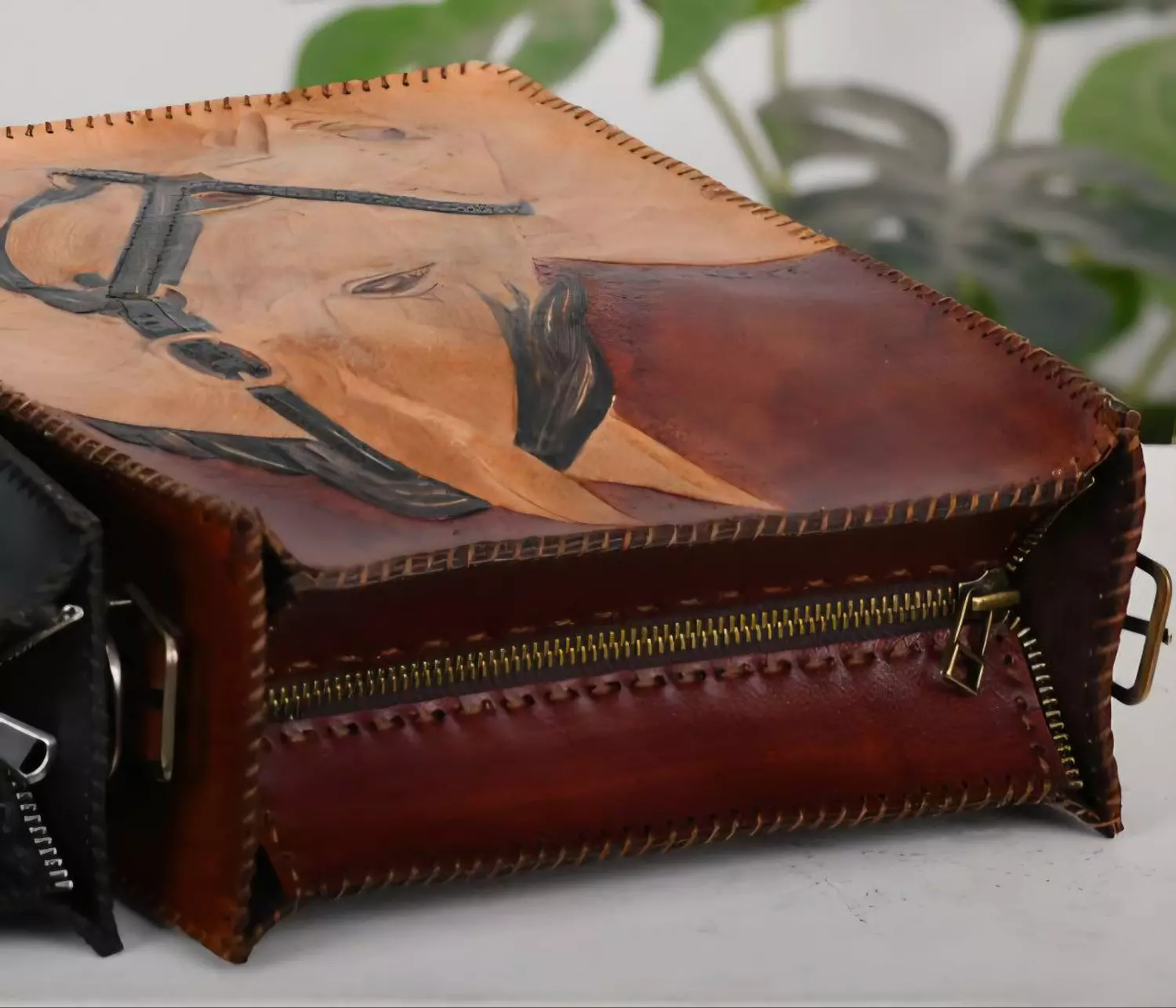 Brown horse bag 3