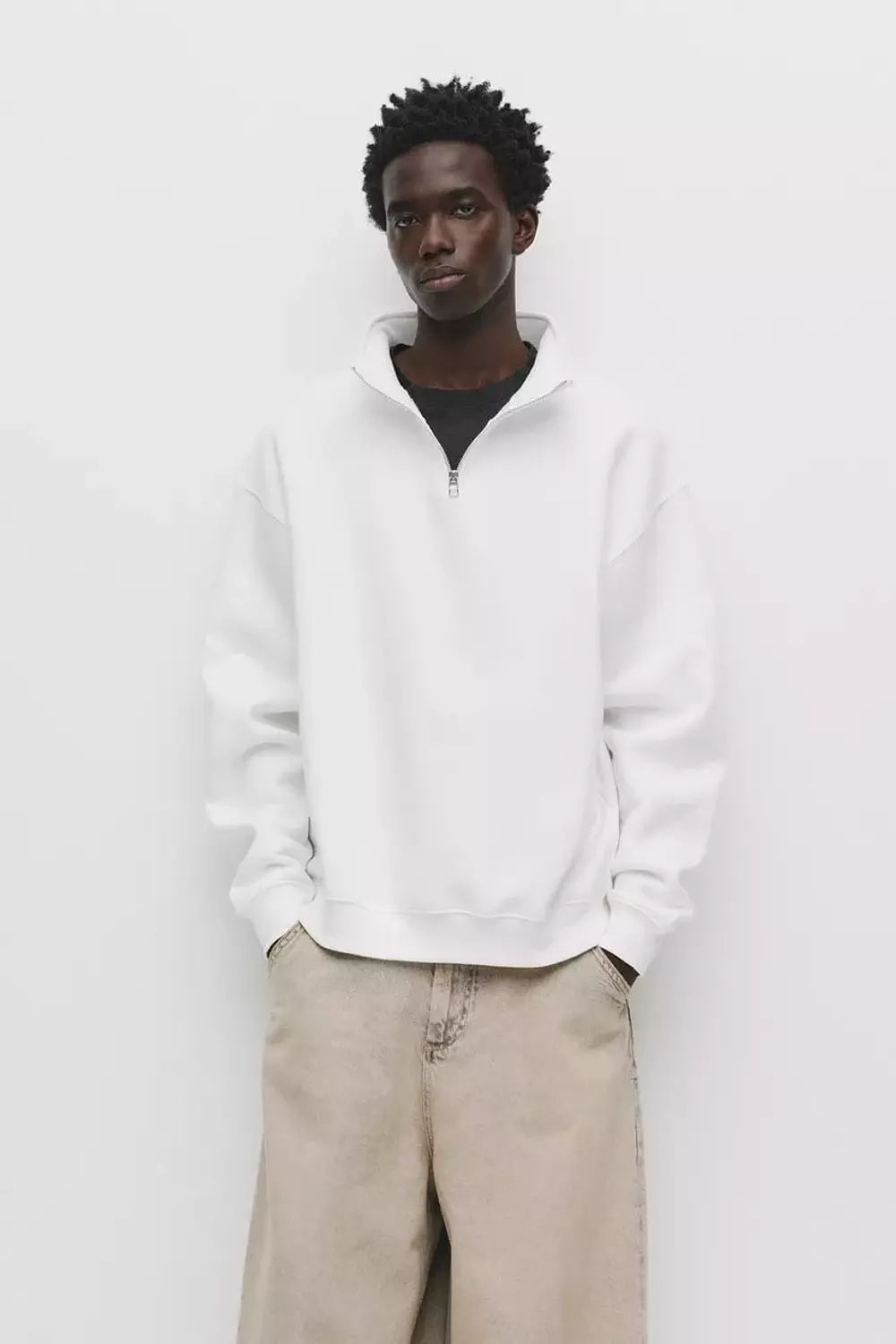Pull&bear Basic Quarter Zip Sweatshirt  15