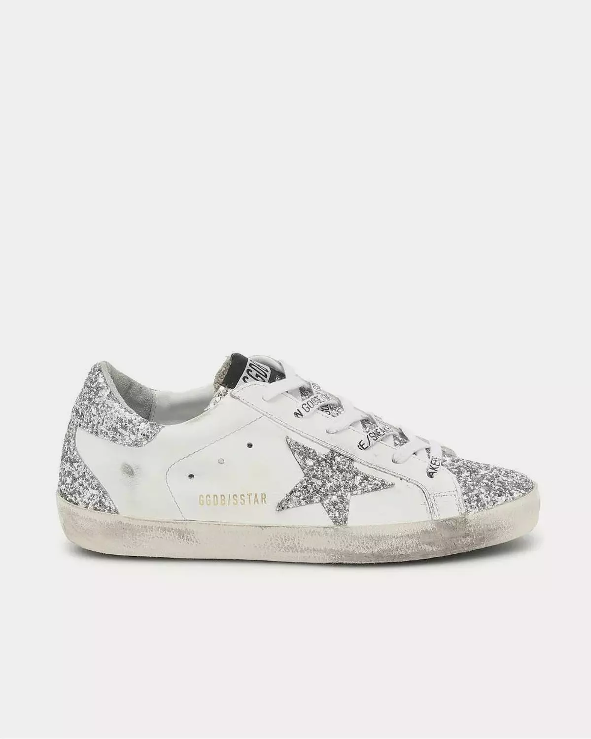 Golden Goose Super-Star White Silver Glitter 2