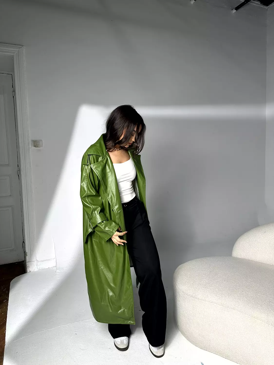 Avocado Leather coat 5