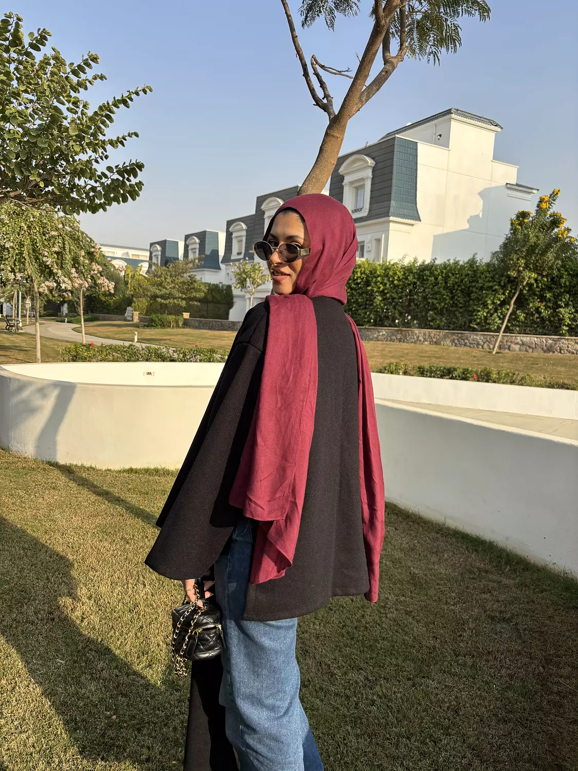 Nabeela Shawl Coat — Black  5