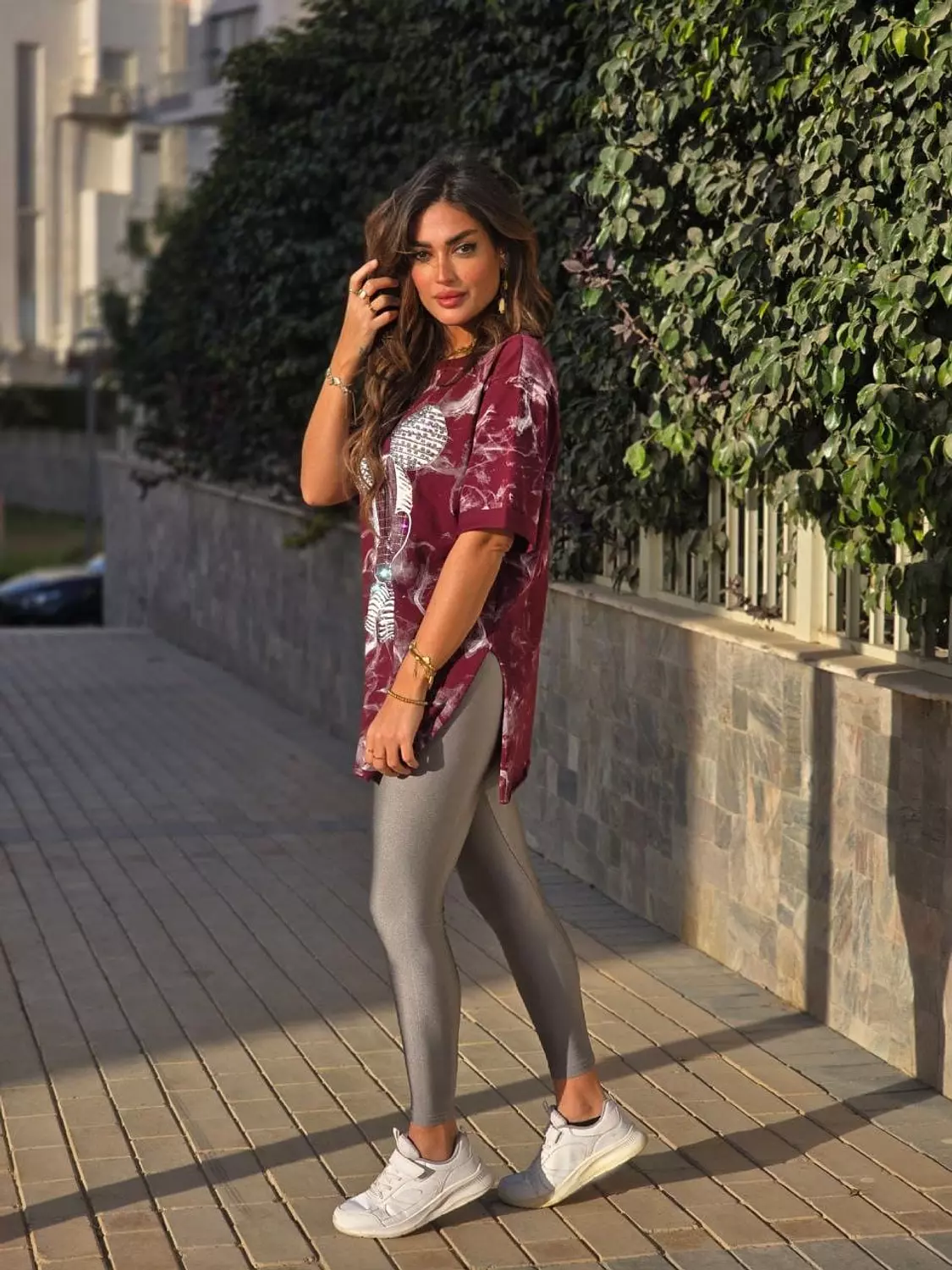 Plus Size Metallic leggings 2