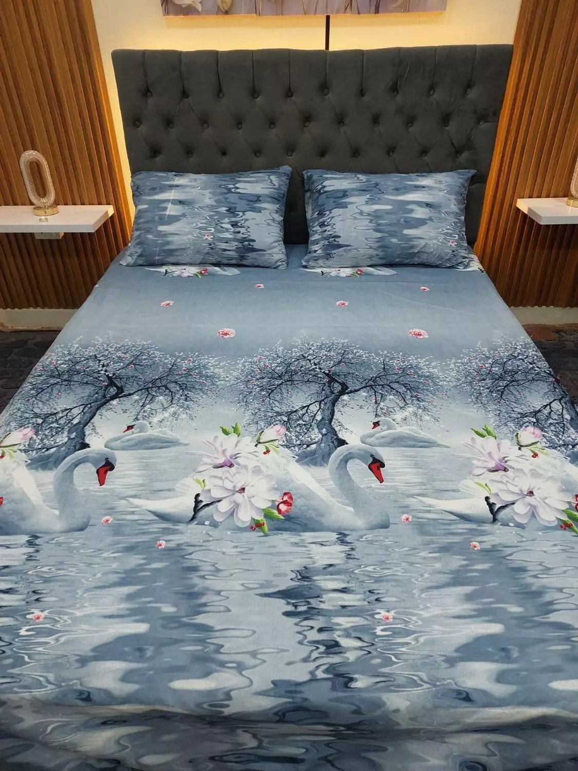 طقم ملايه كبير قطن تركي بجعه رمادي image