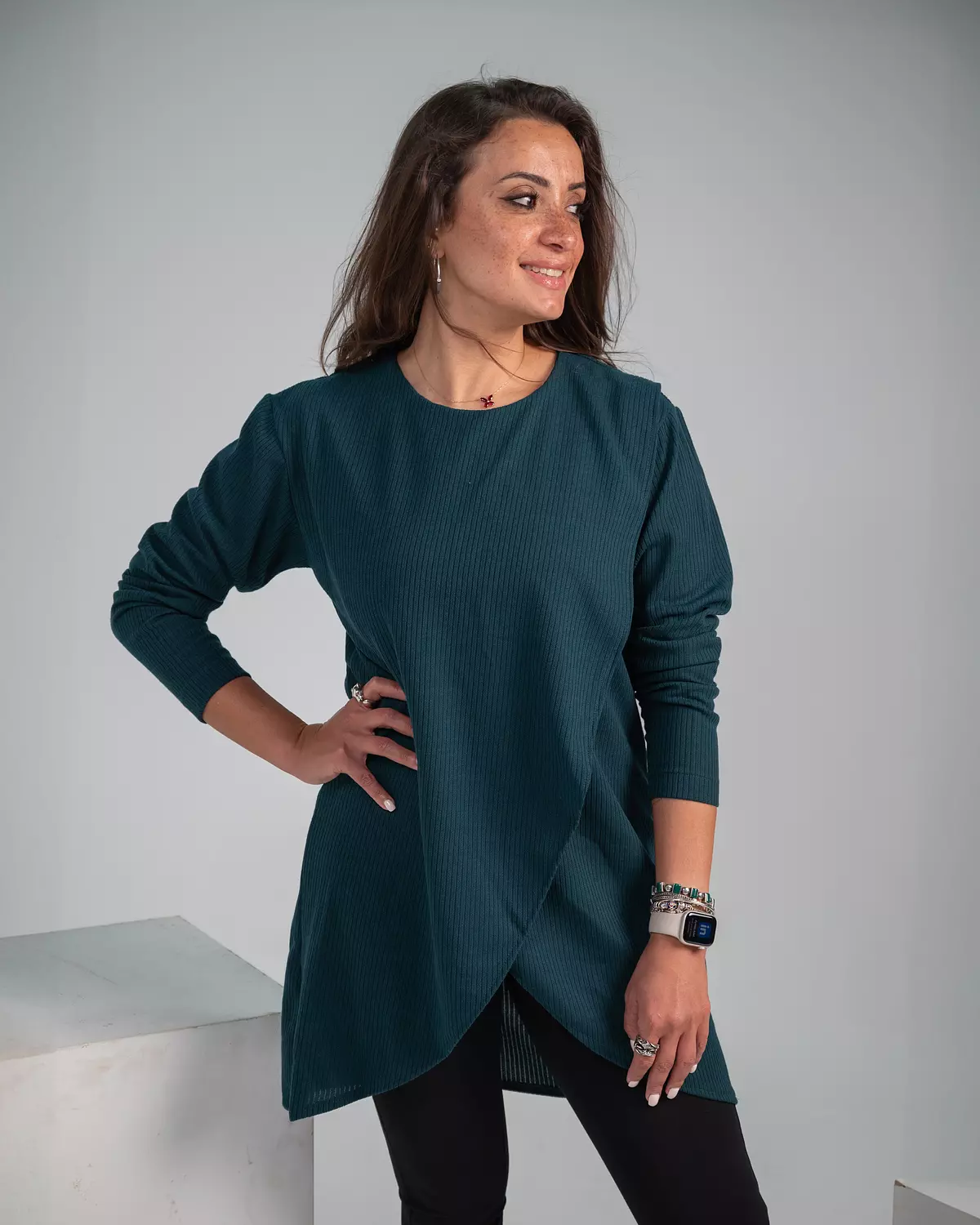 Cross Flow Tunic Jade hover image