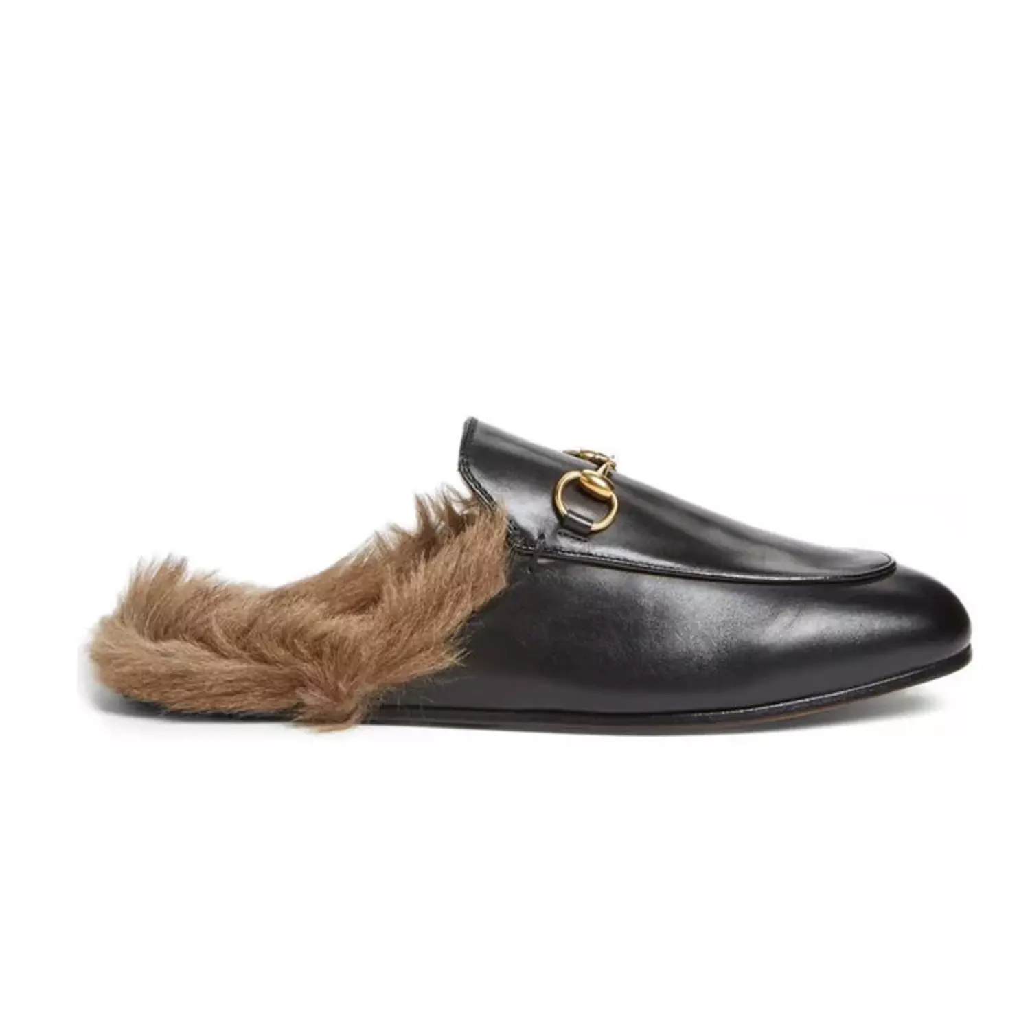 Gucci Princetown Genuine Shearling Loafer Mule - Black image