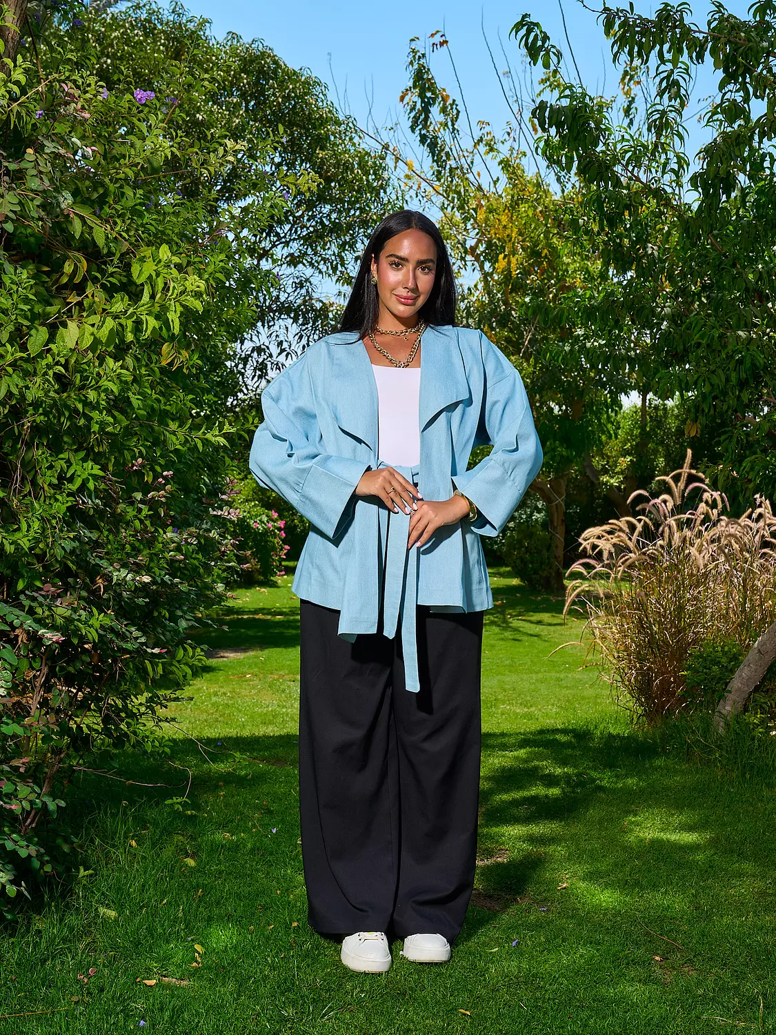 Worood Kimono Jacket _ Sky Blue 4