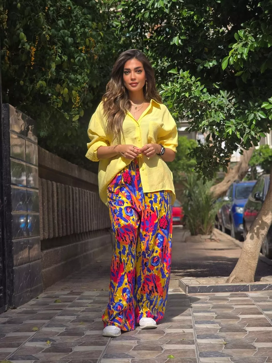 Yellow linen shirt  image