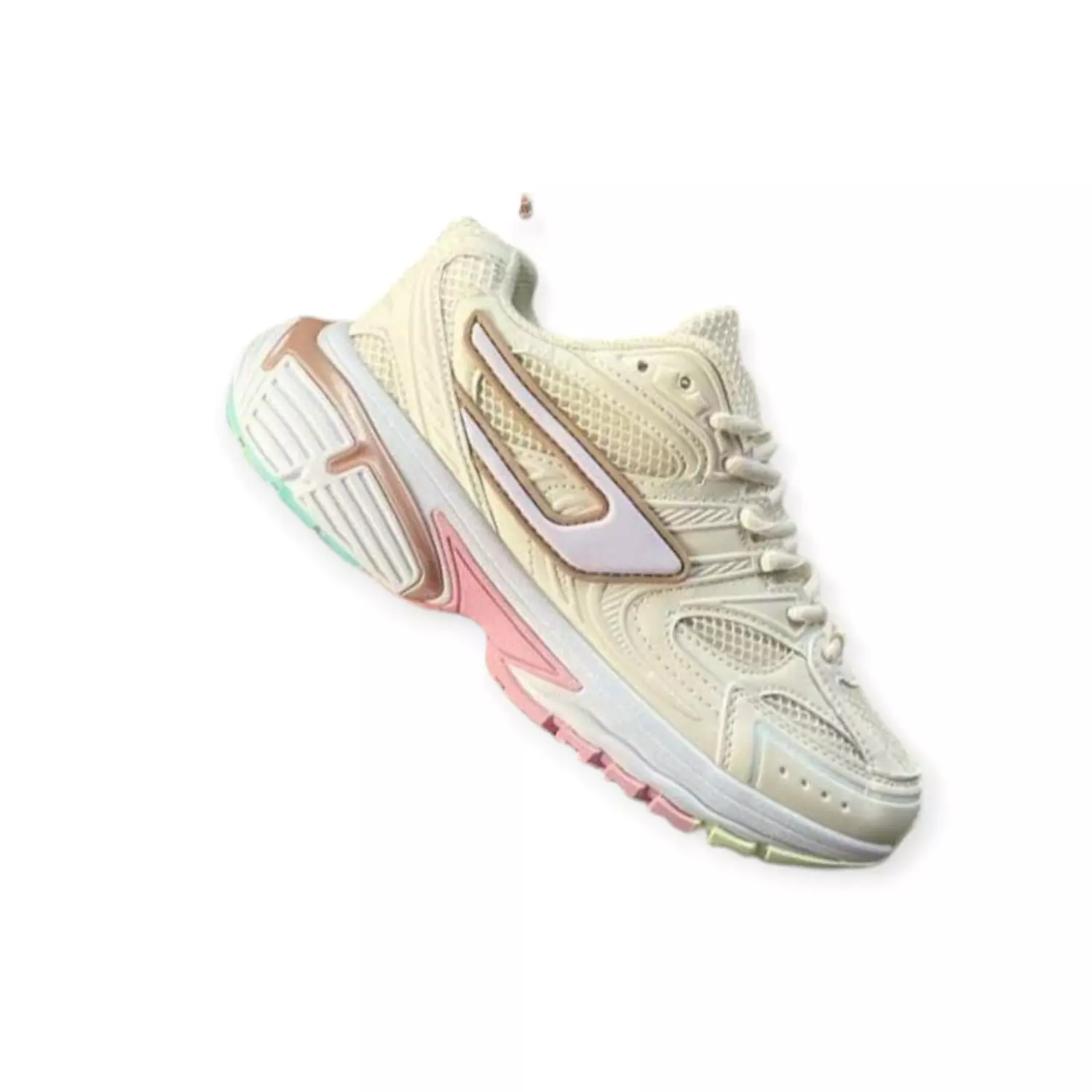 DISEL RUNNING SHOSE BEIGE BR PINK WOMEN image