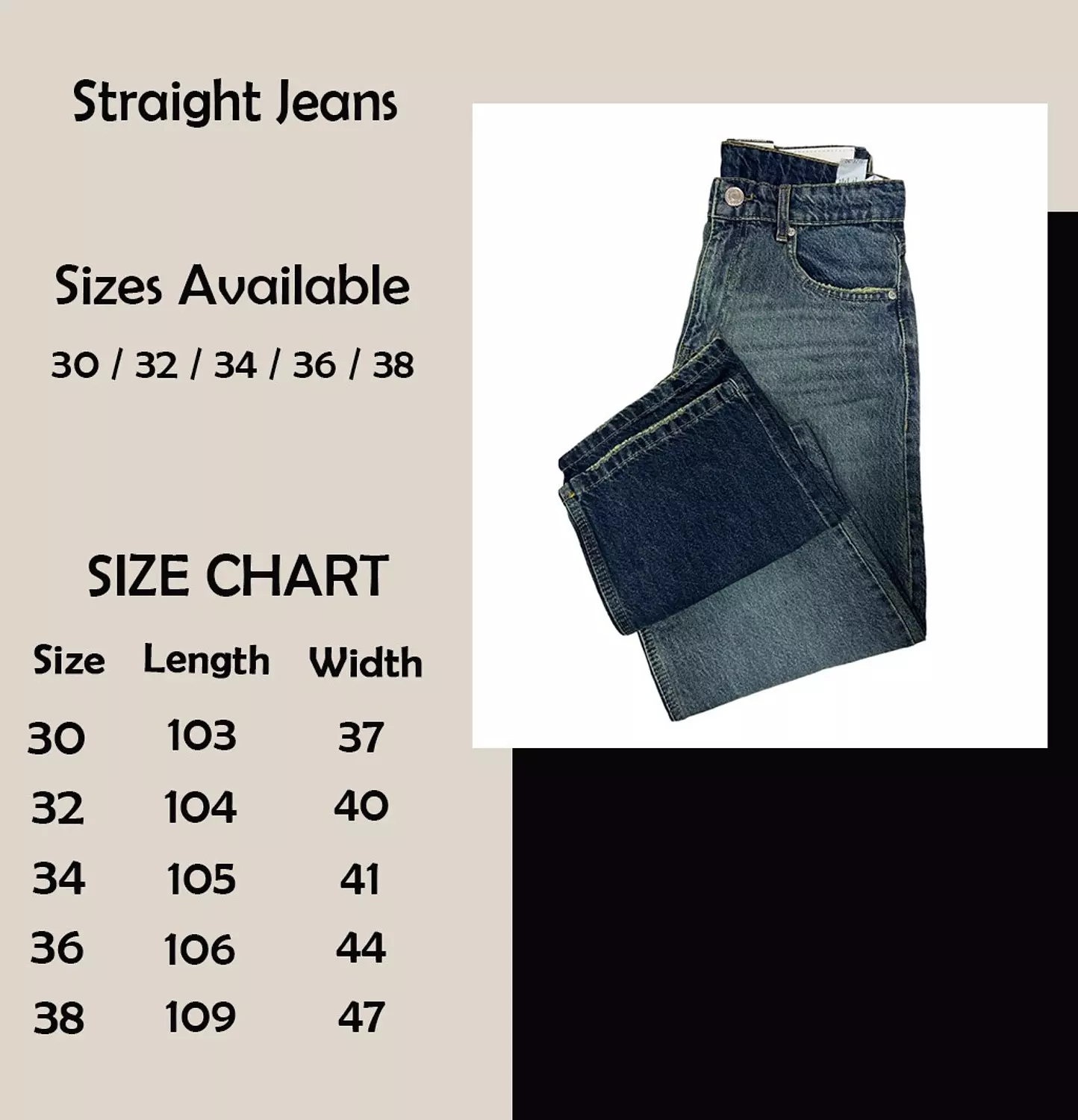 Contrast Wash Denim Jeans 4