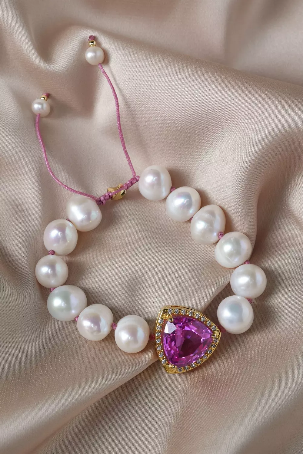 Pink Sapphire Star Bracelet image