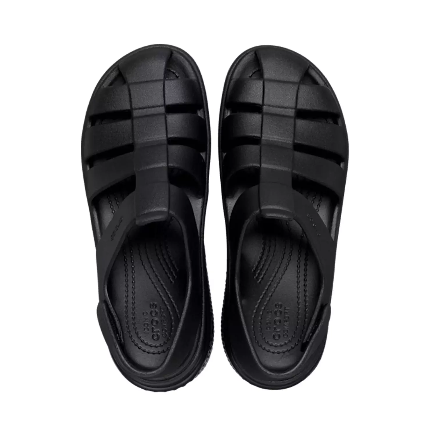 CROCS STOMP FISHERMAN SANDAL BLACK 1