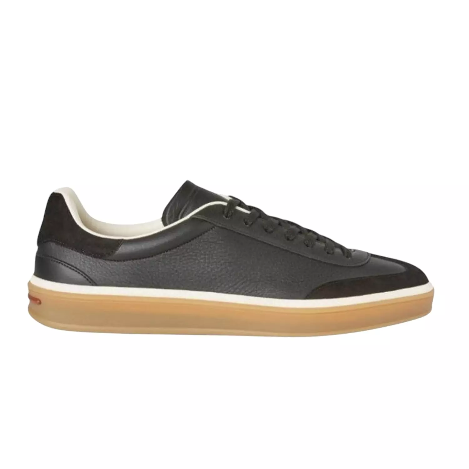Loro Piana Tennis lace-up Suede Sneakers Black image