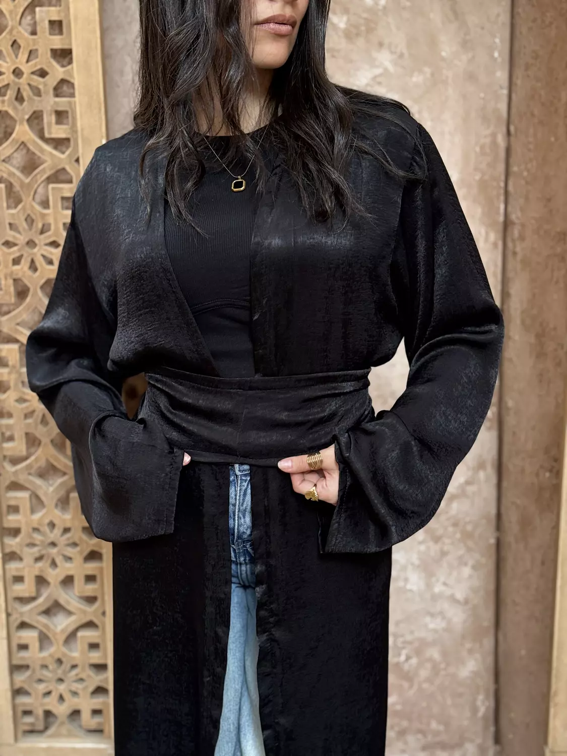 Shimmer Belted Kaftan 9