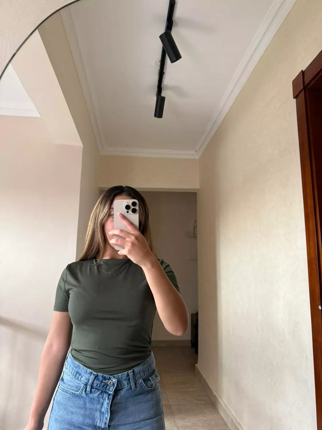 Short Sleeves Olive Basic Top 2