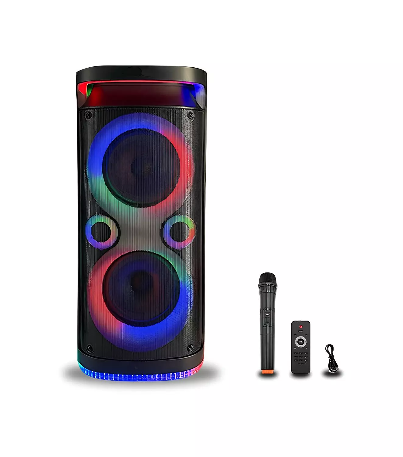 VOVO Double 8-Inch Party Speaker 40W- V-2870 with Mic & Remote 2