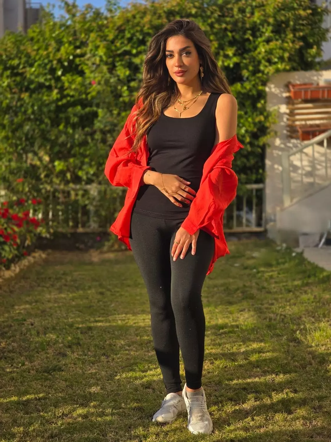 Black shaper pants with rhinestones  image