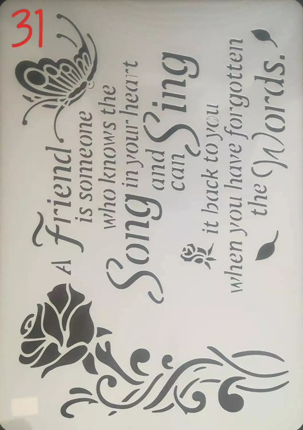 استنسل مفرغ (اشكال مختلفة) Stencils(Different forms) A4 1