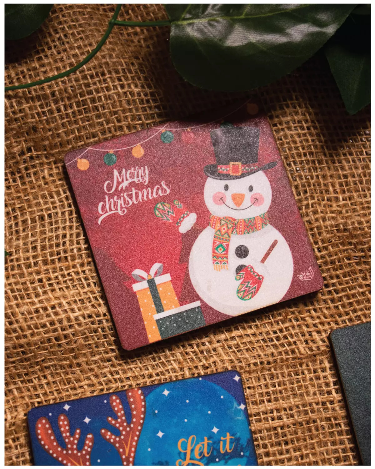 Christmas Charm Coasters 1