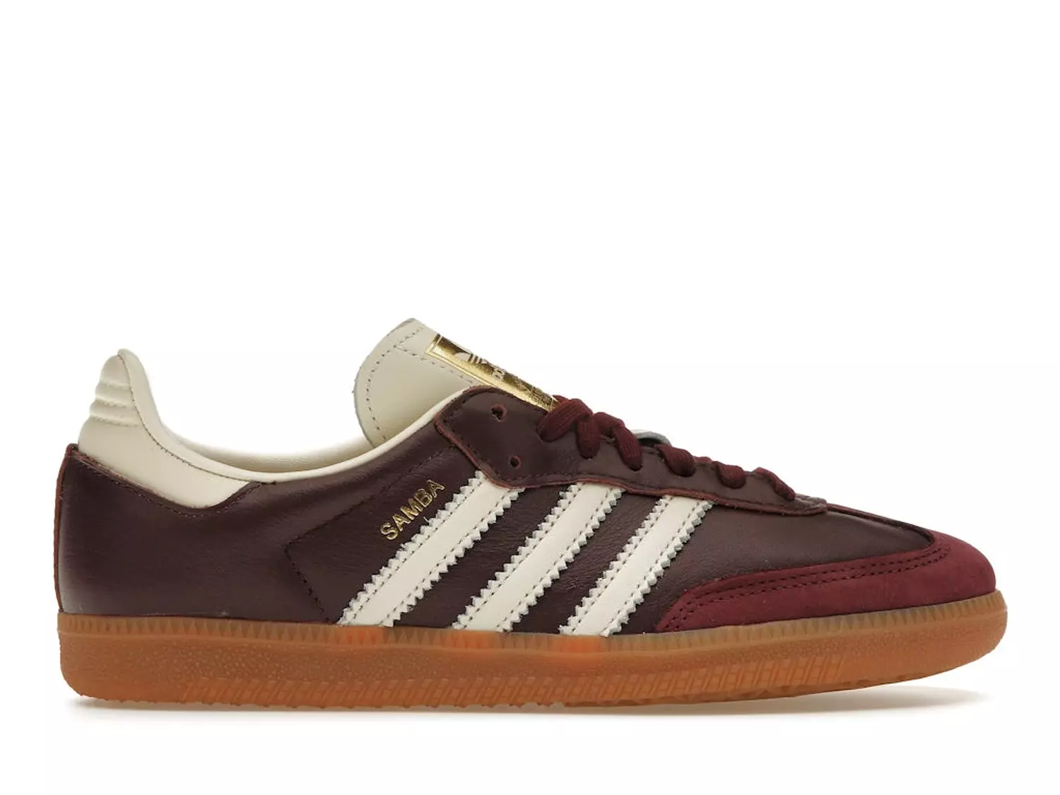 adidas Samba OG Maroon Gold Metallic image
