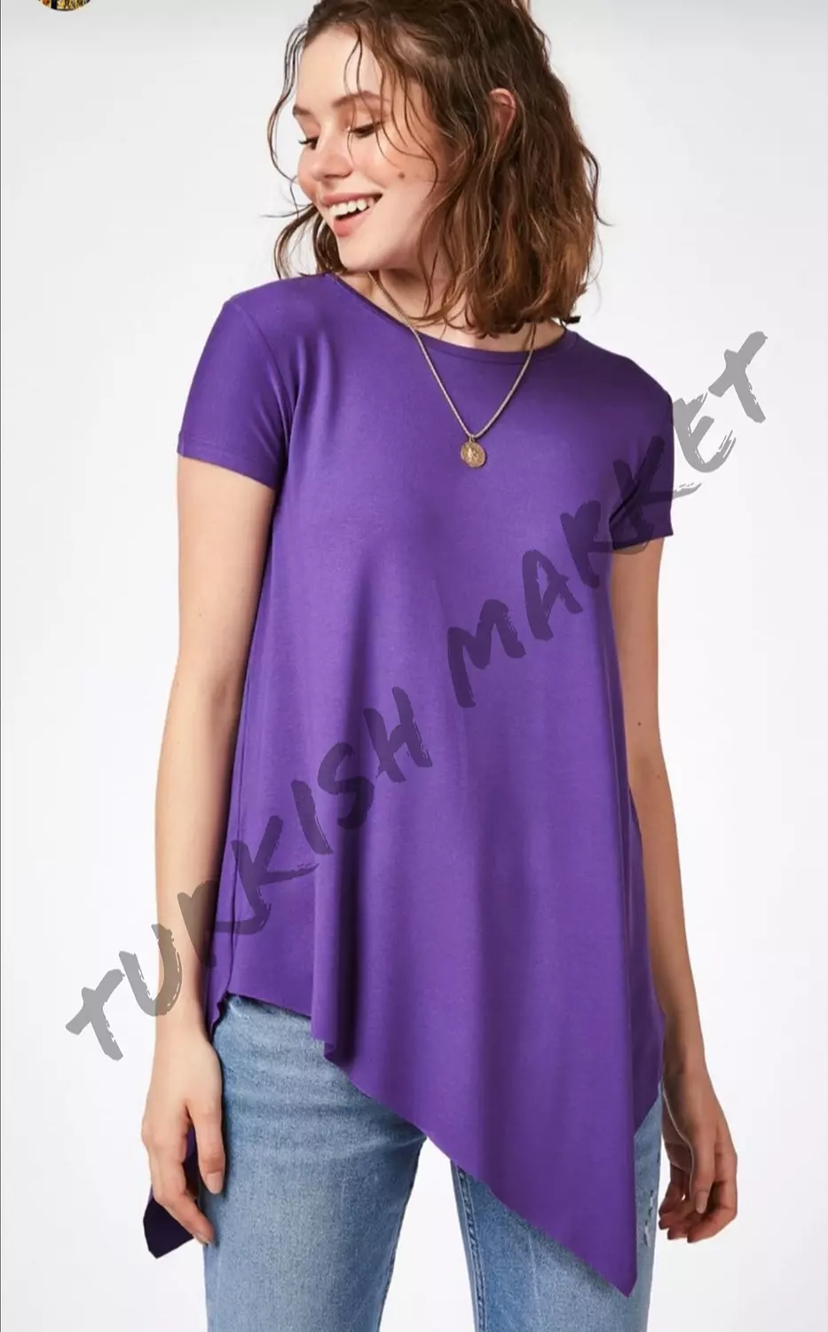 Purple Asymmetric Tshirt  image