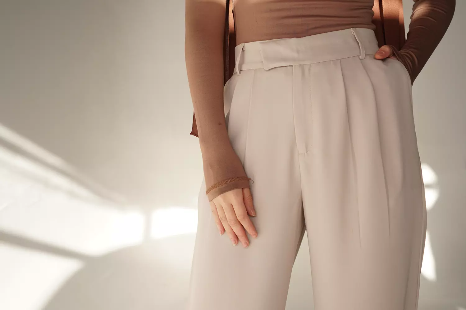 classic pant - beige  image