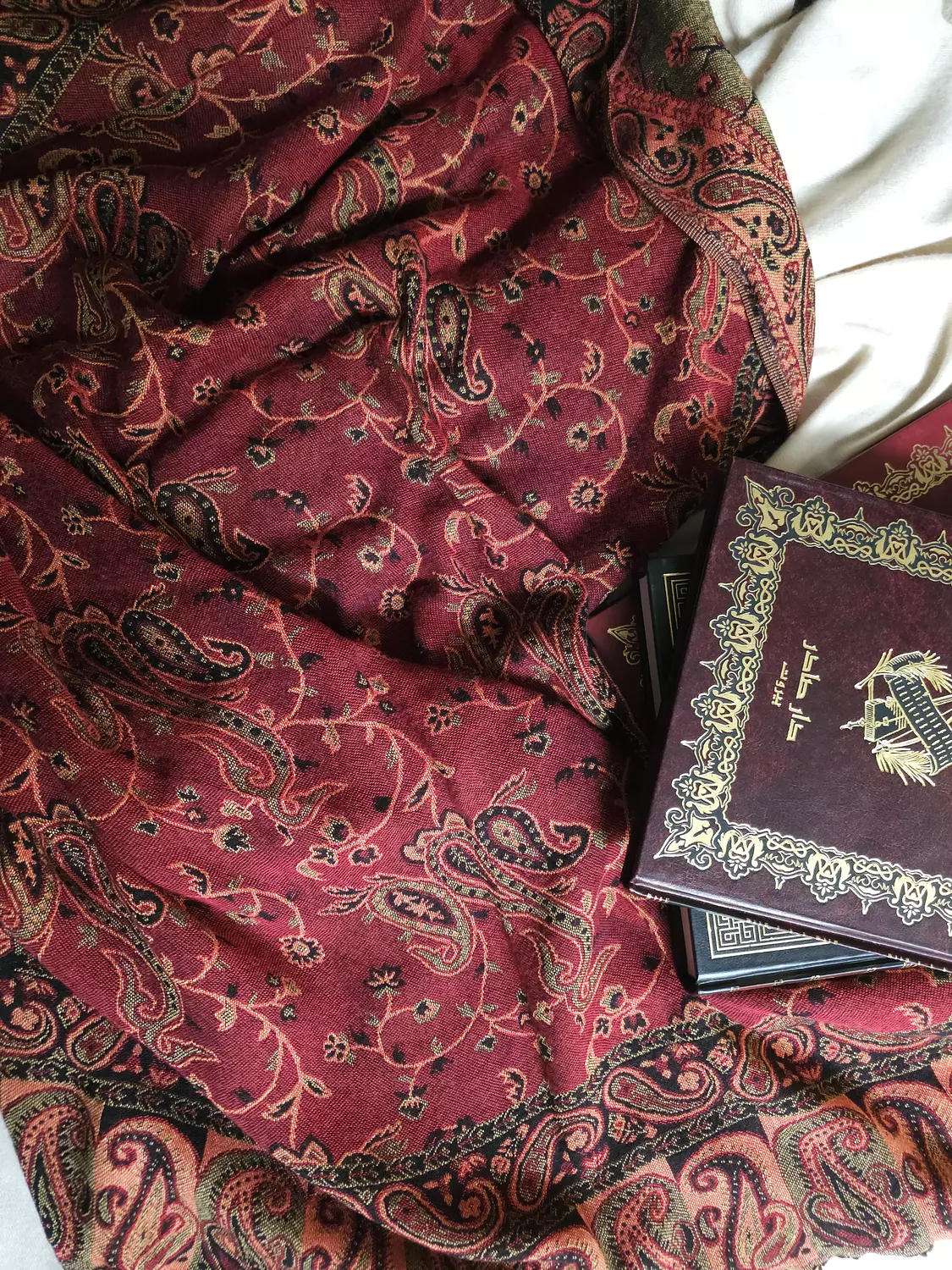 burgundy Pashmina  3