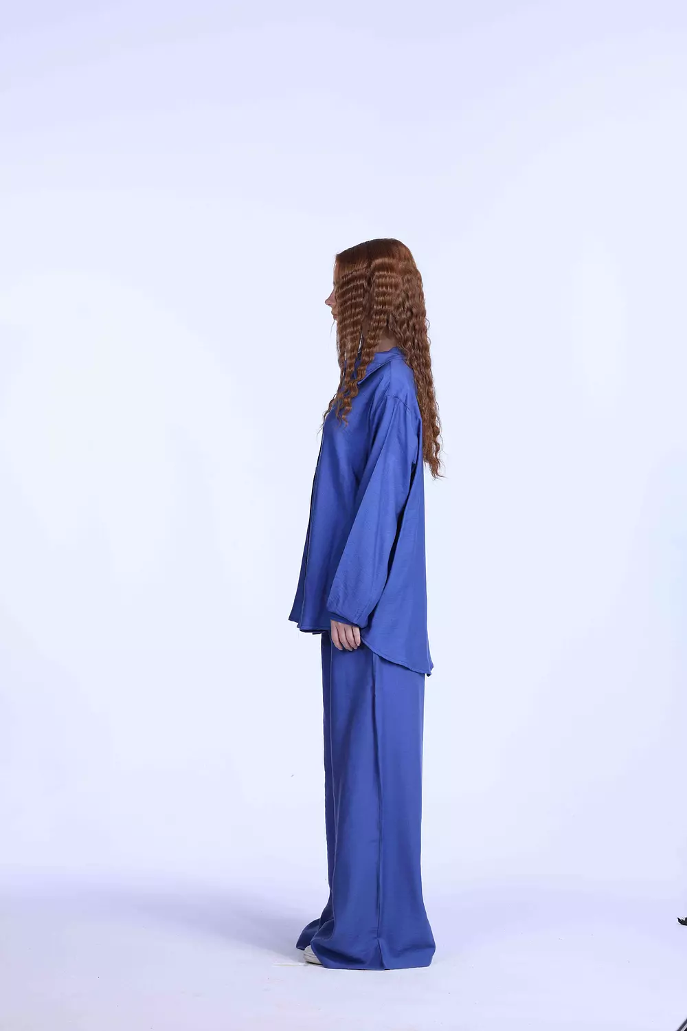 blue oversized linen chemise  2