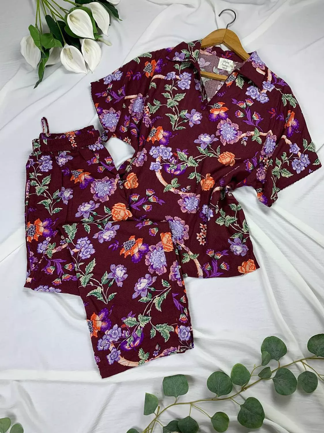 Floral splash cotton pijama set from splash image