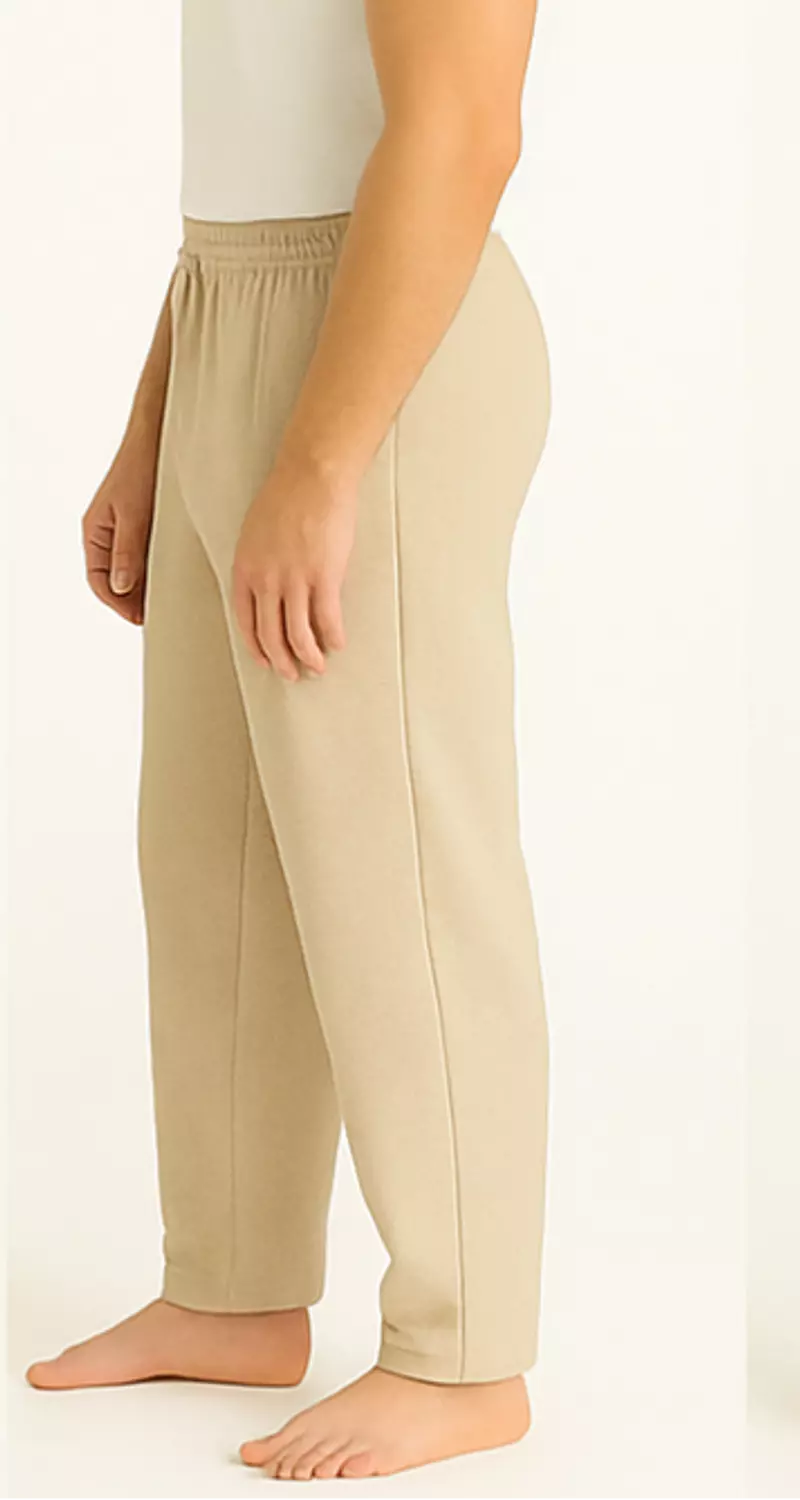 Cotton Plain Pajama Pants - 4040 - Light Beige 2