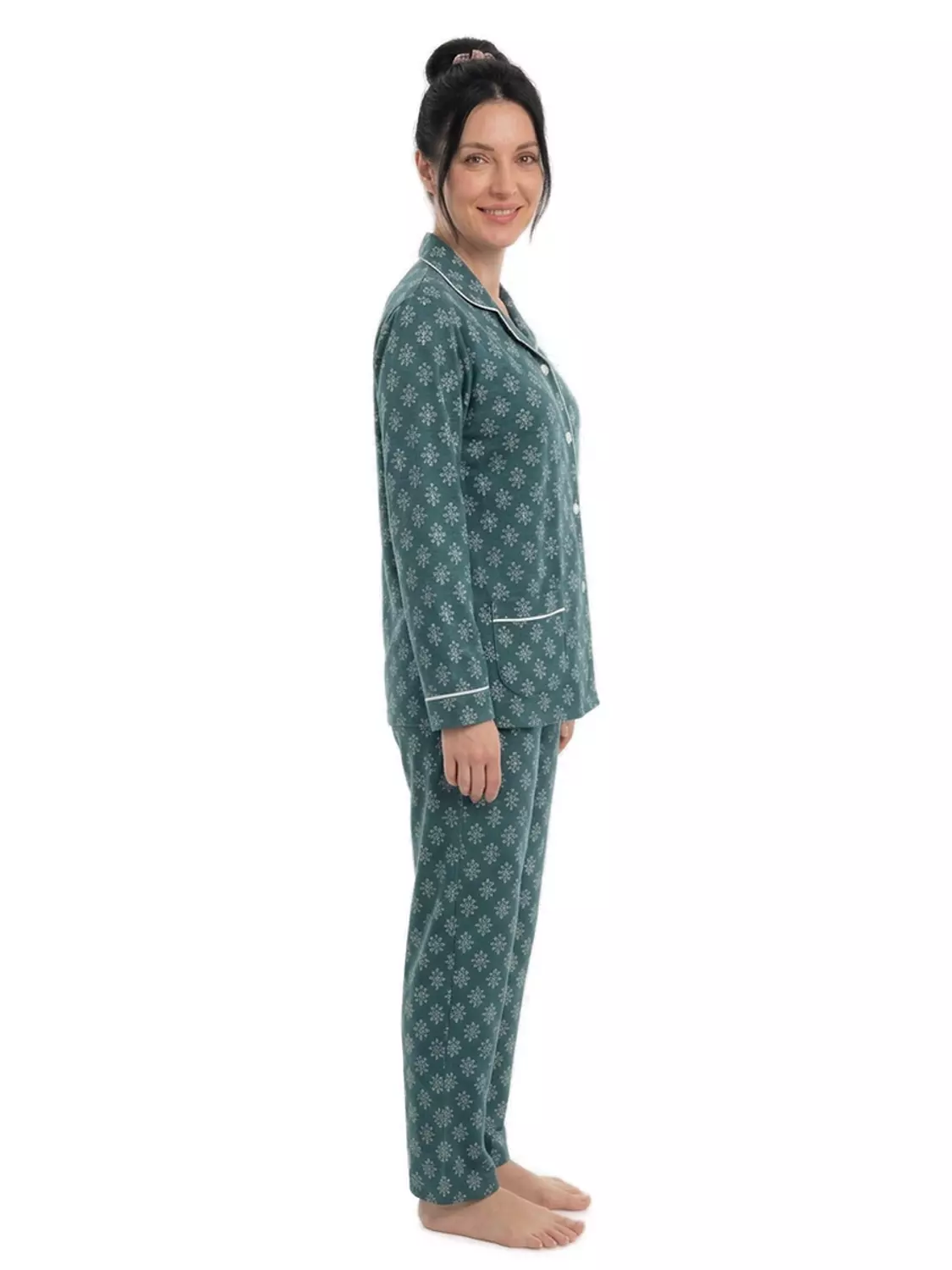 Women Summer Classic Lycra PJ - 2535 - Dark Turquoise 4