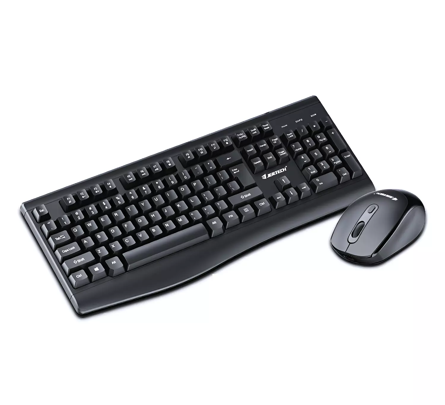 JERTECH- KM500-Waterproof Full-Size Keyboard & Mouse - Black, Made in China image