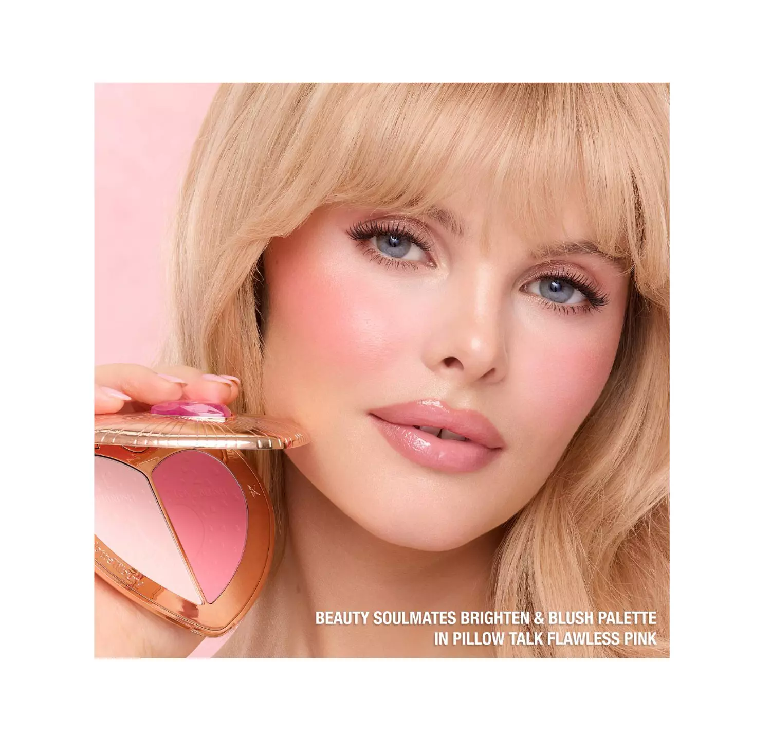 Pillow Talk Beauty Soulmates Airbrush Flawless Finish Brightening and Blush Powder Palette 5