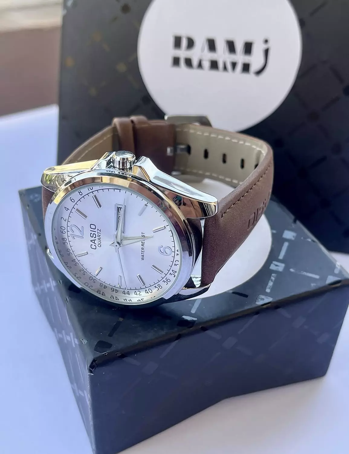 Leather casio hover image