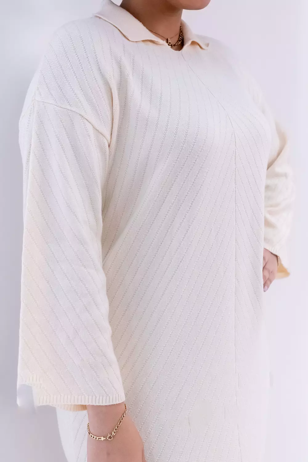 Soft Knit Collar Dress 11
