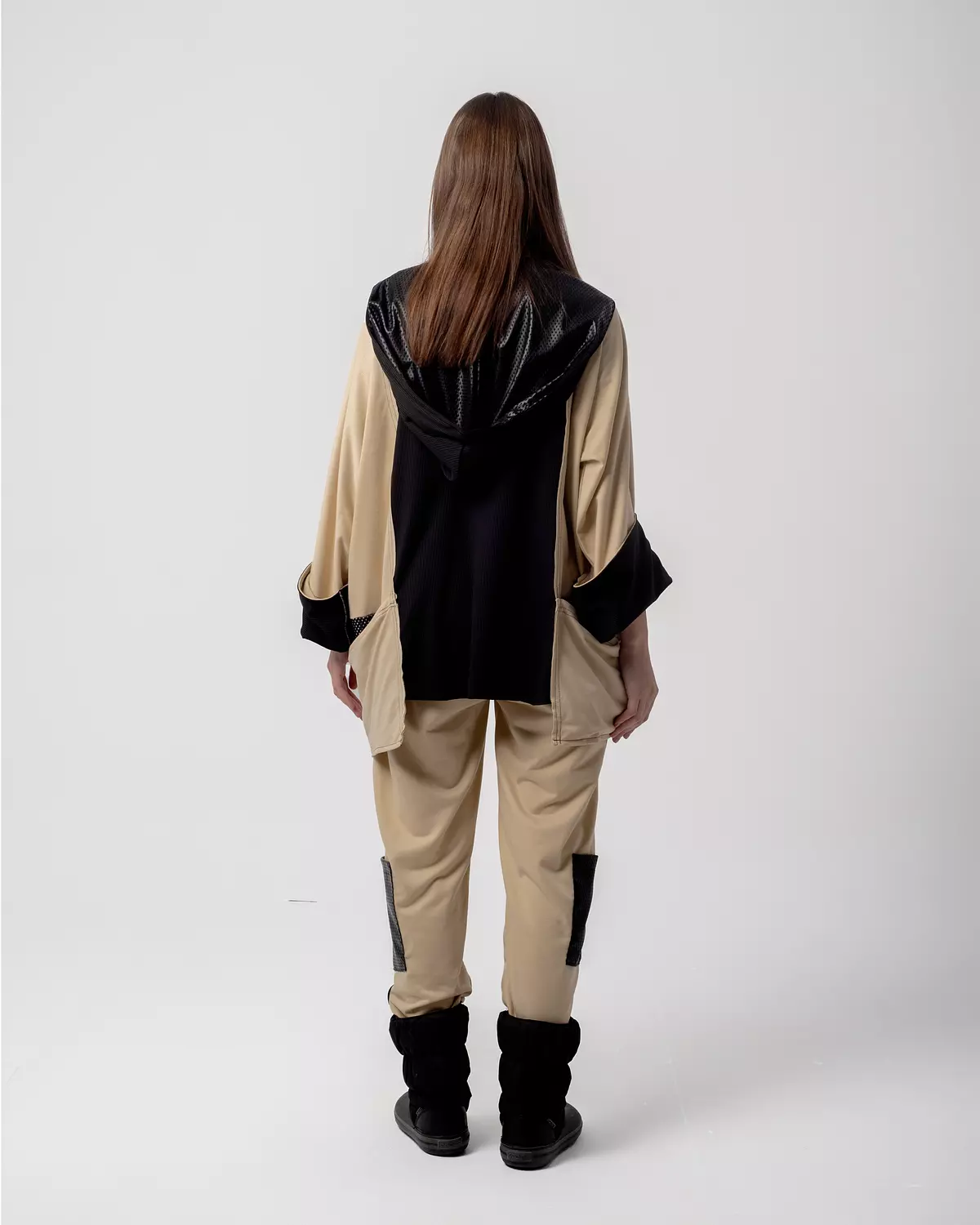 Beige & Black Tracksuit 1