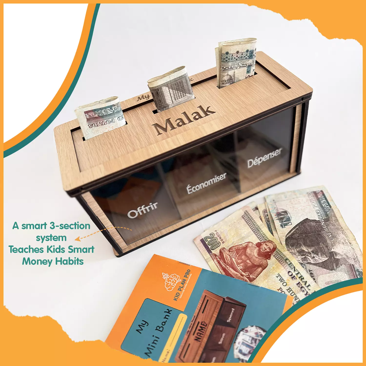 Mini Bank in French (Offrir – Économiser  – Dépenser) image