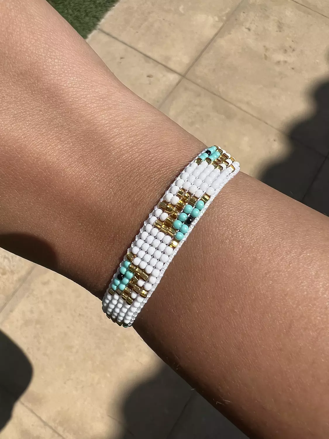 Turquoise Eye beaded bracelet  hover image