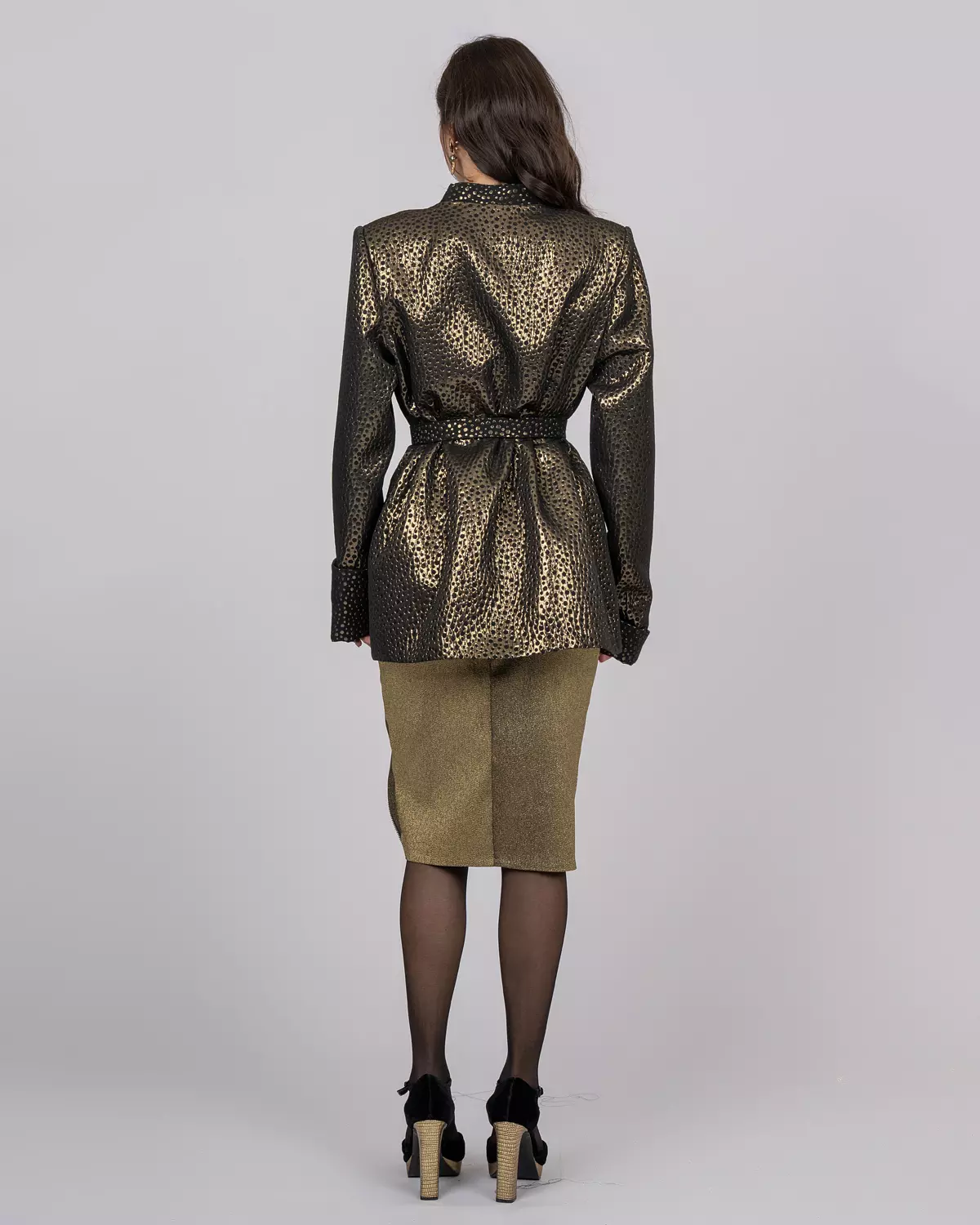 Dotted Brocade Blazer Jacket 3