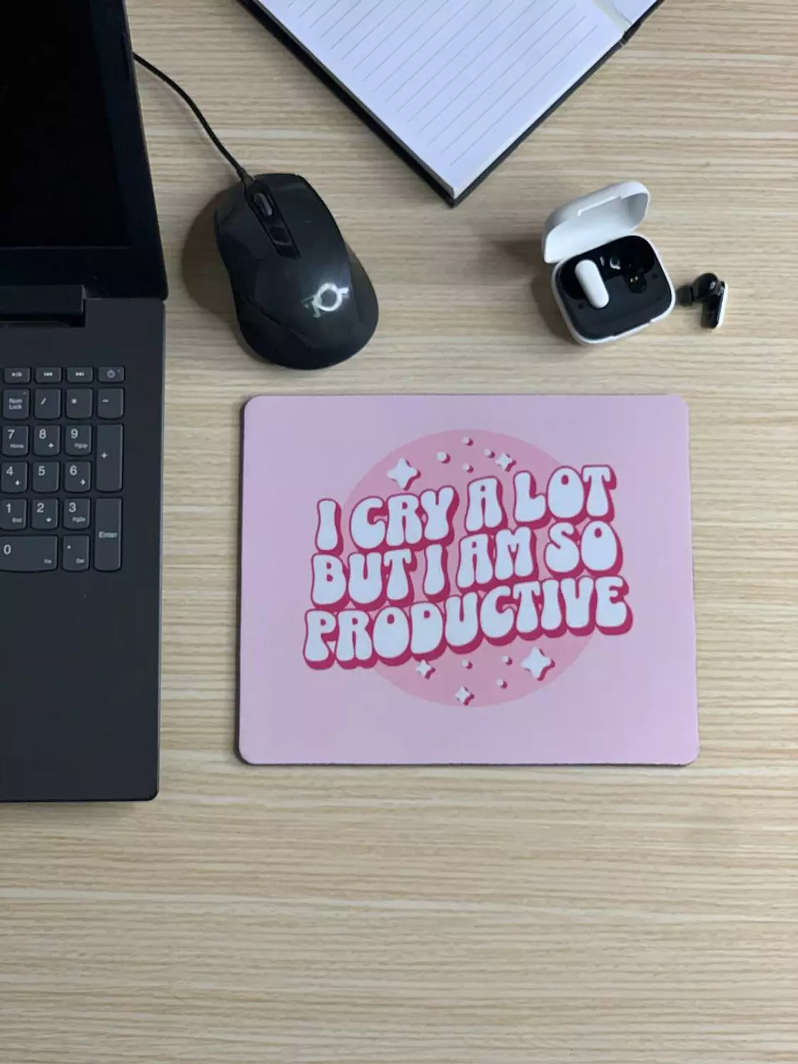 mouse pad i cry a lot  image