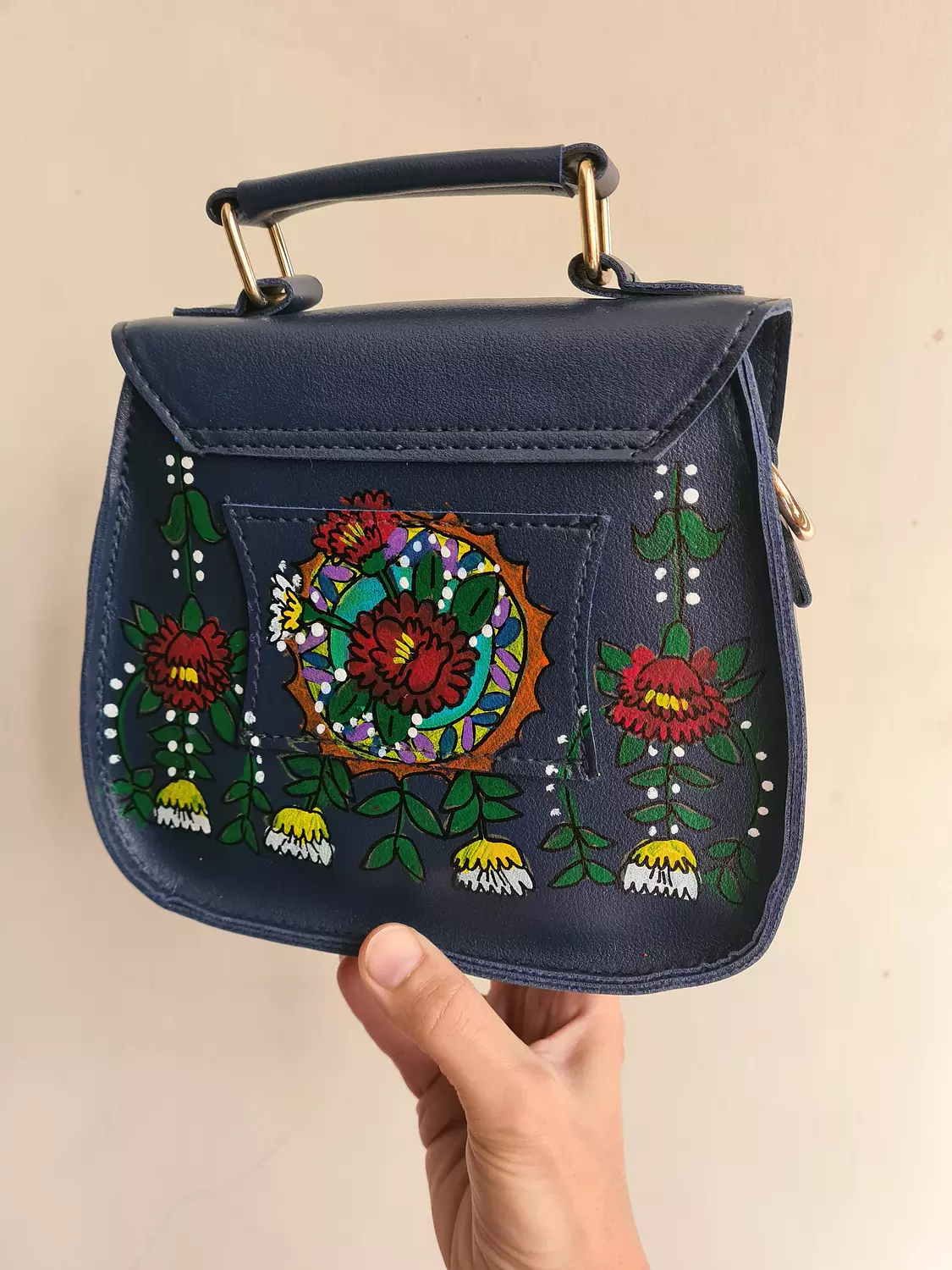 Handpainted crossbody and waist mini bag  1
