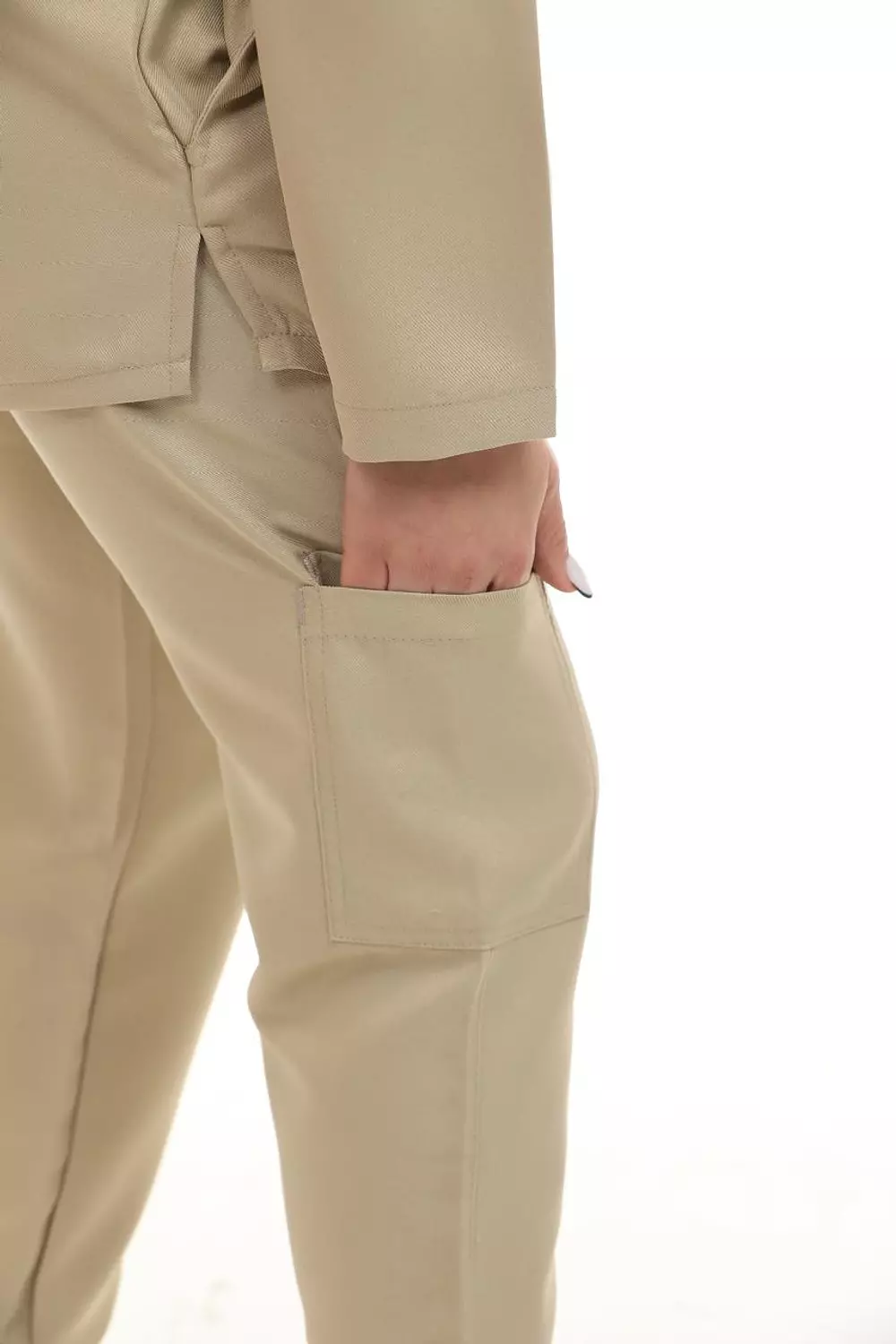 Beige Female Half Collar Scrub (Full Sleeves) 6