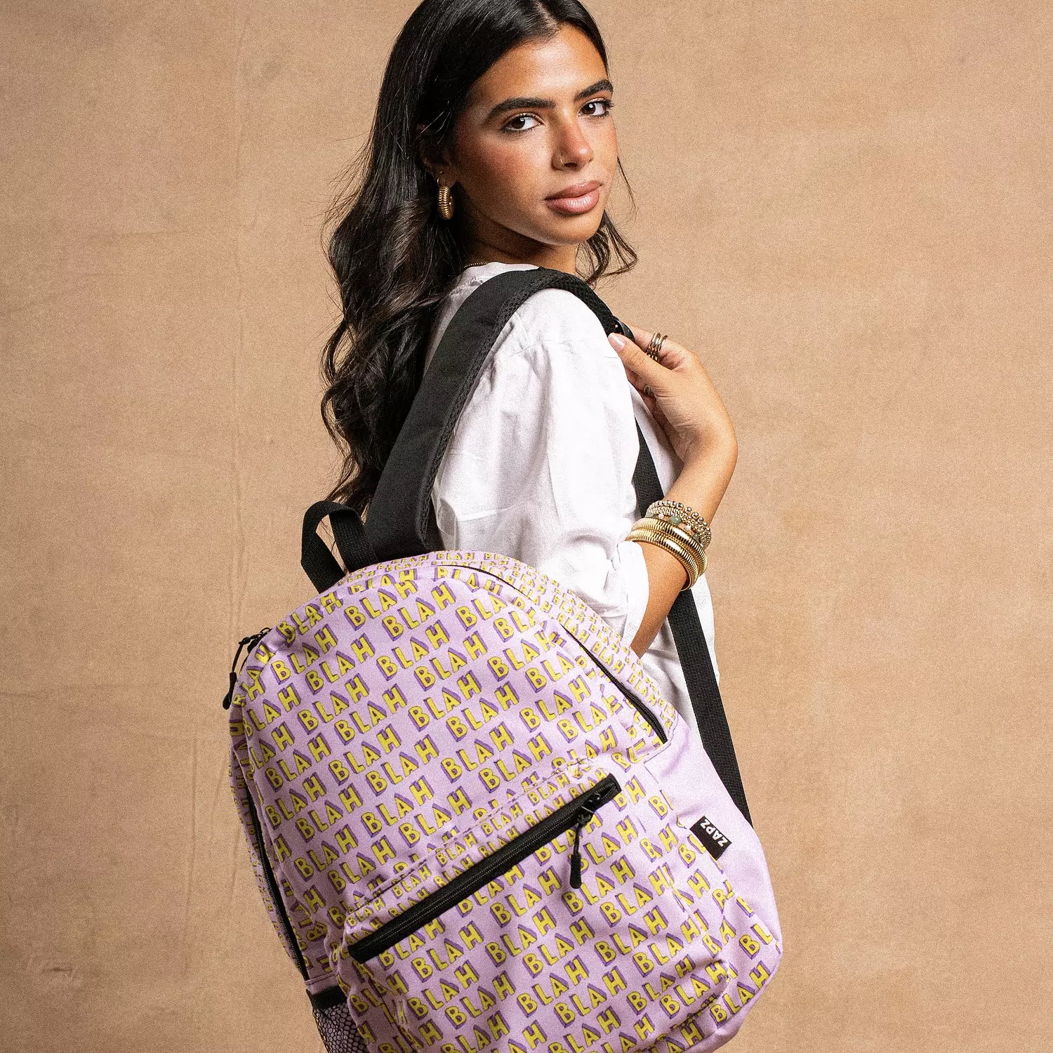 BLAH BLAH PINK ‘N’ YELLOW BACKPACK  image