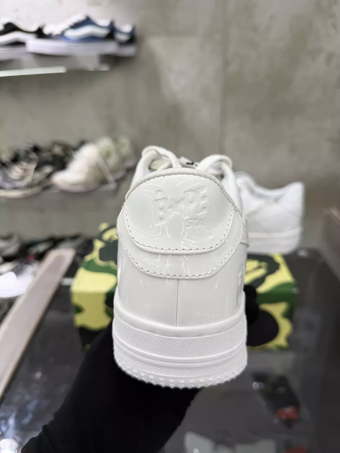 A Bathing Ape Bape Sta Triple White patnet 4