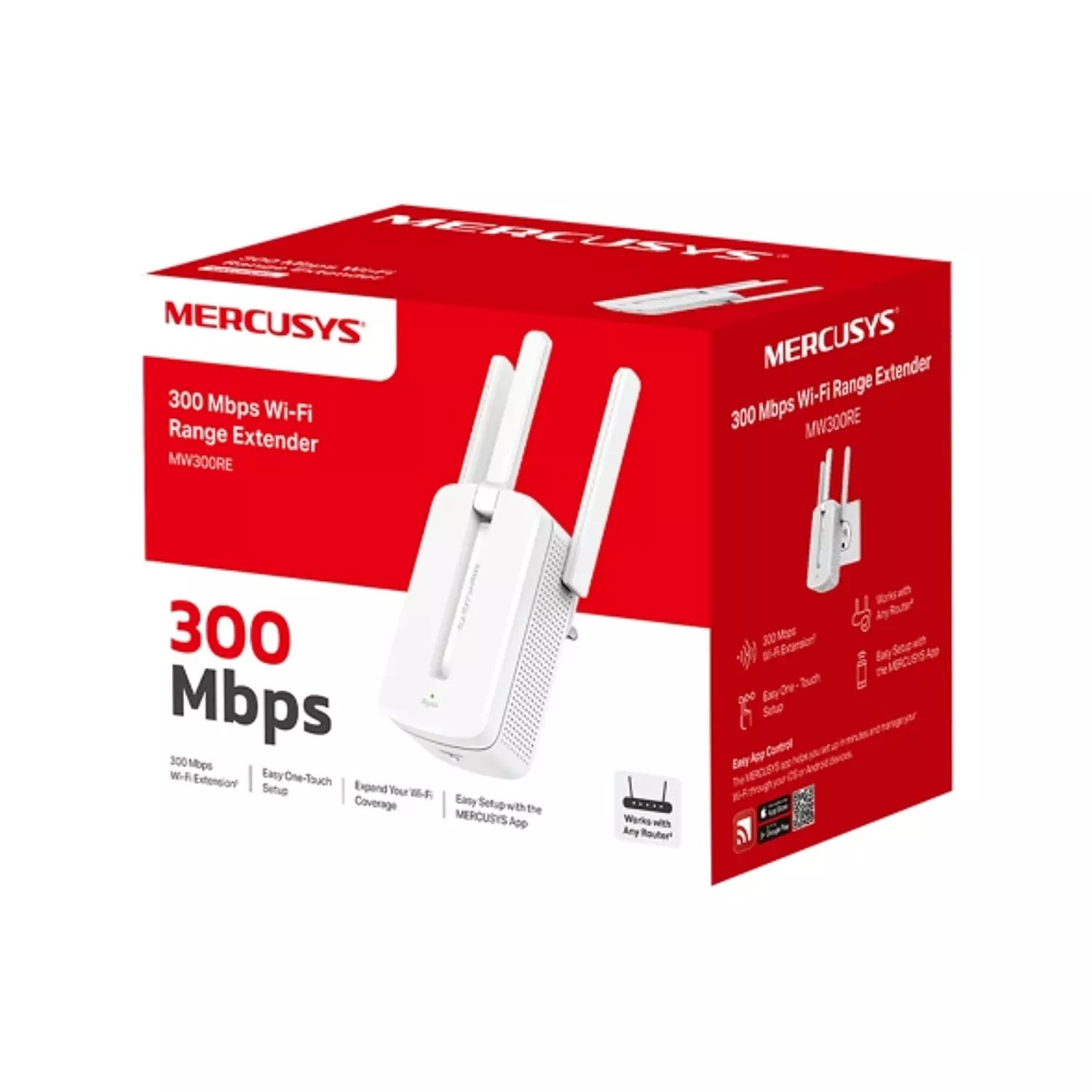 MERCUSYS MW300RE 300MBPS WIFI RANGE EXTENDER image