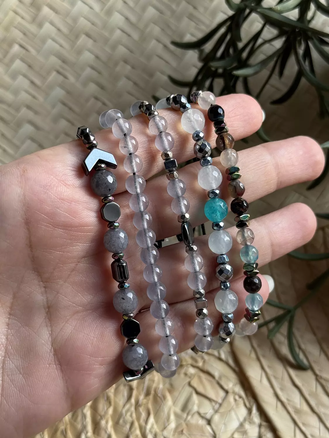 Hematite / Agate Grey Bracelet ( Stock ) image