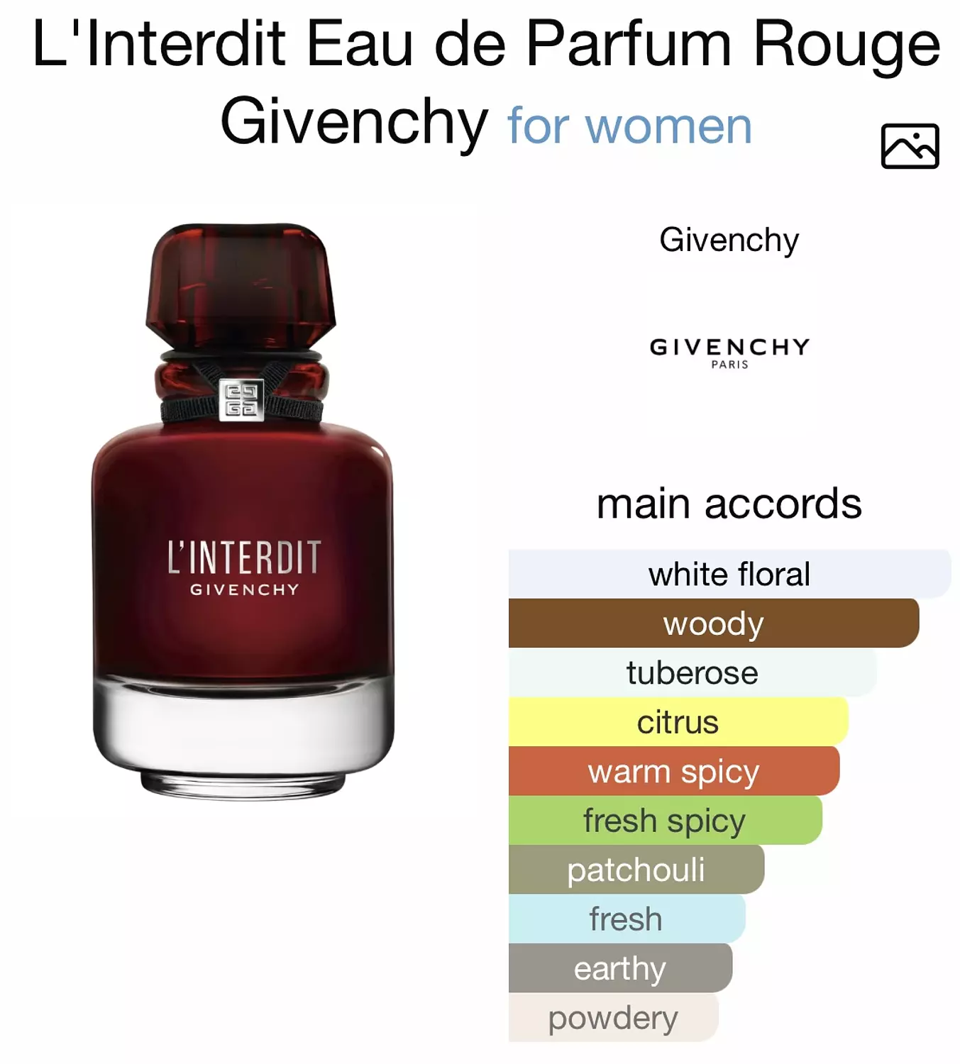 L'Interdit Eau de Parfum Rouge Givenchy for women hover image