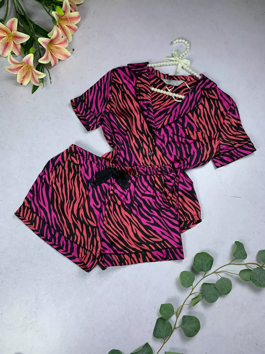 Silky satin pijama from Primark image
