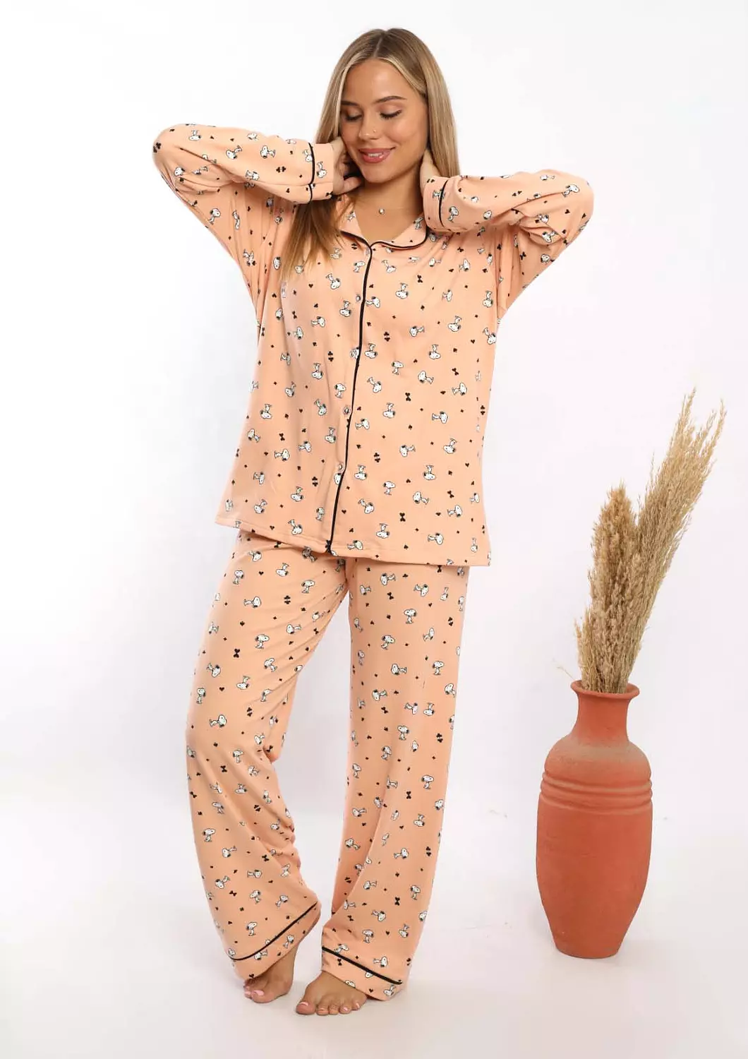 C347 SNOOPY BUTTONED PAJAMA SET 3