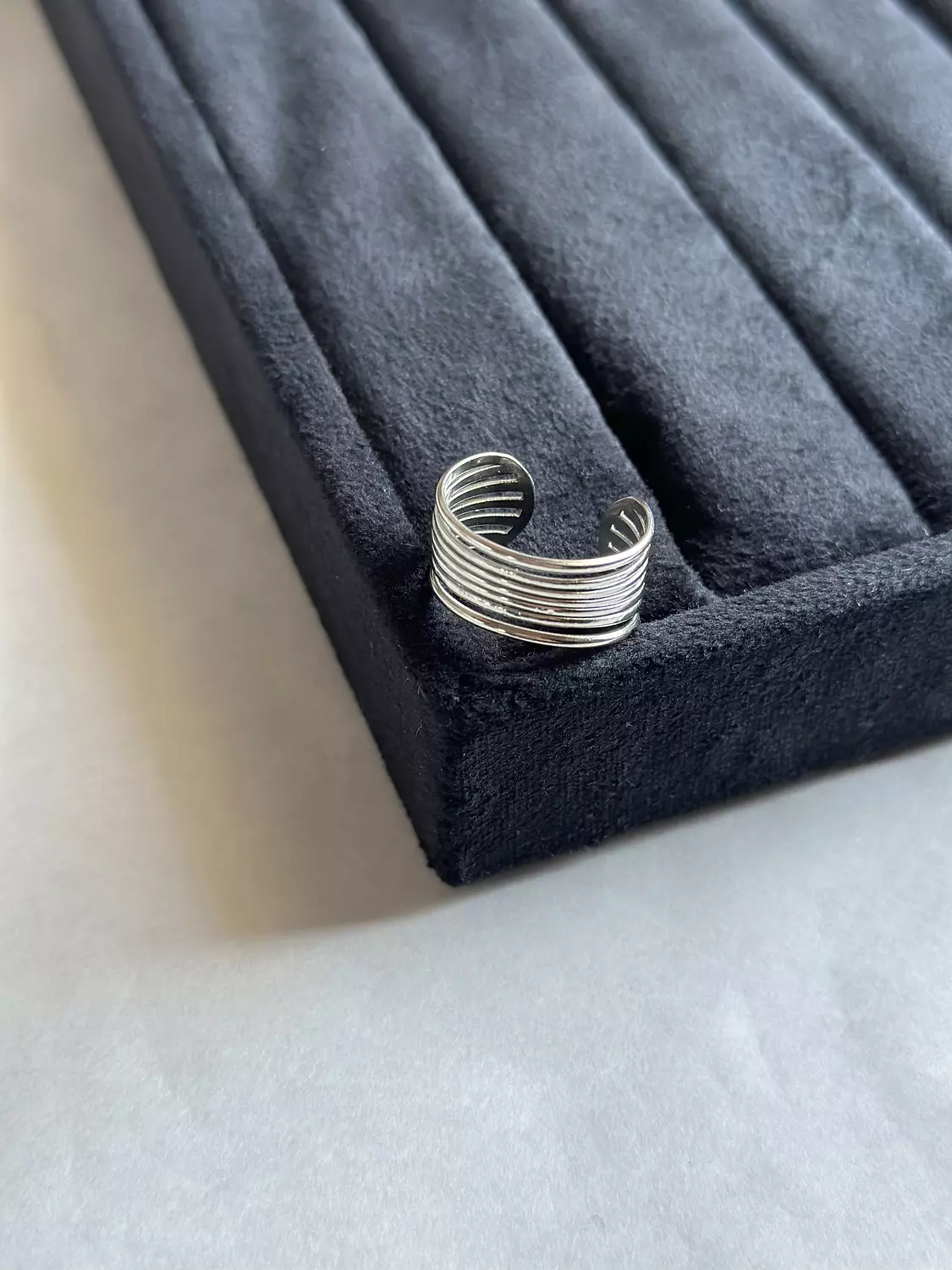 Lines Silver Ring image