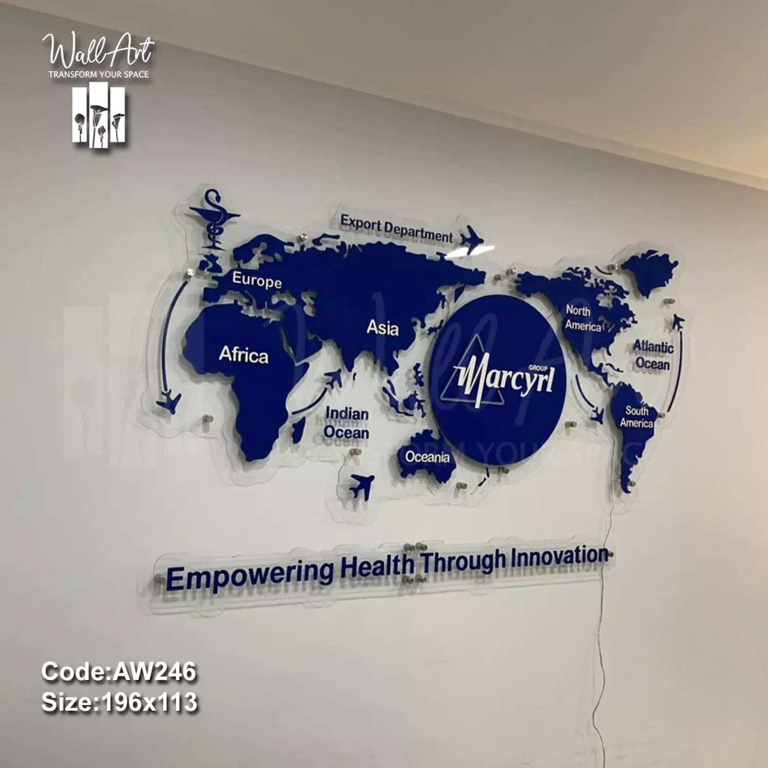 AW246-Lighted Acrylic World Map   12